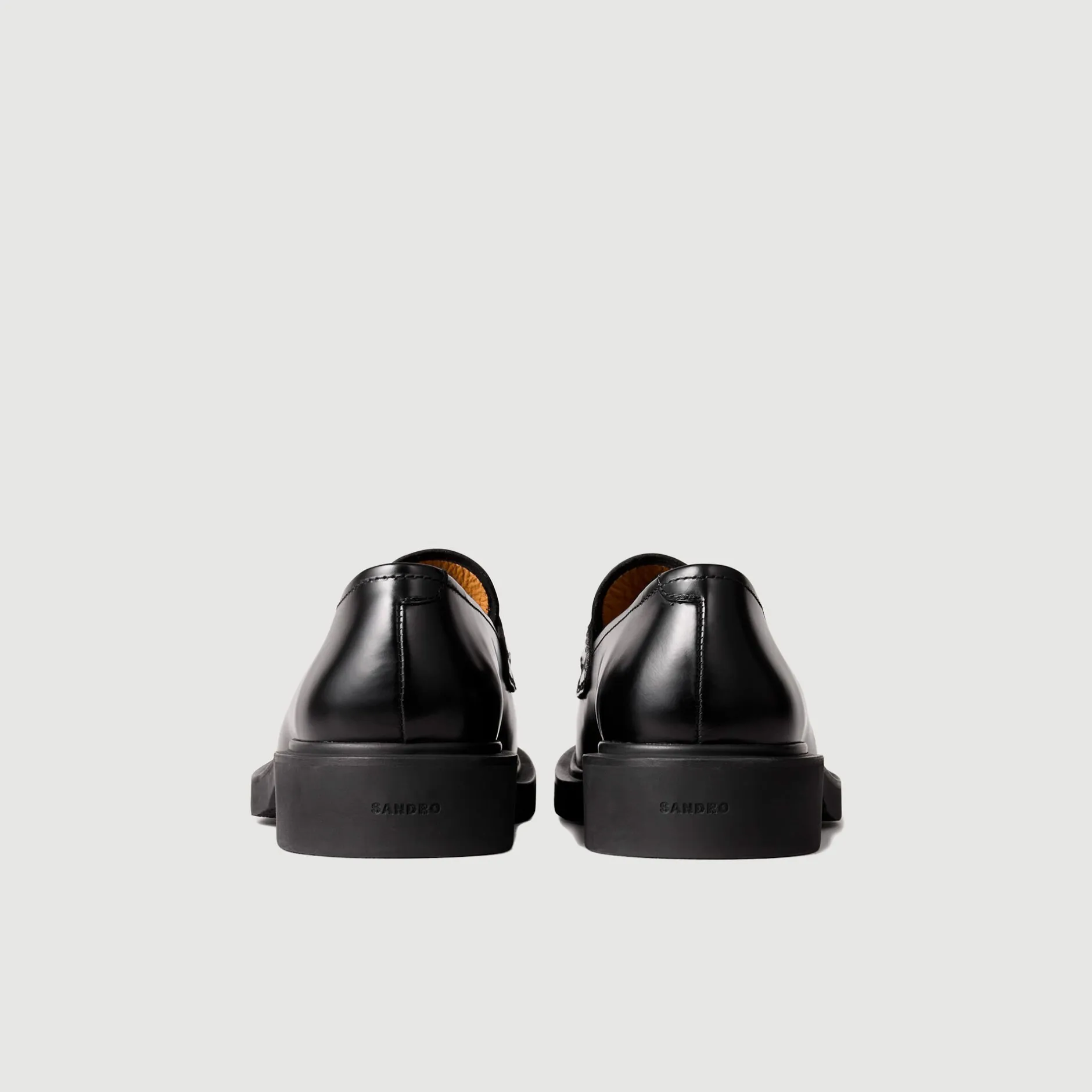 Homme SANDRO Derbies En Cuir Glacé
