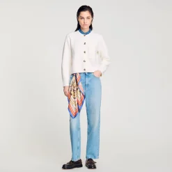 Femme SANDRO Gilet à Col Montant Amovible