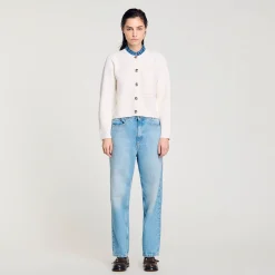 Femme SANDRO Gilet à Col Montant Amovible