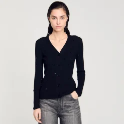 Femme SANDRO Gilet à Strass