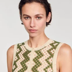Femme SANDRO Gilet En Maille