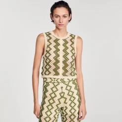 Femme SANDRO Gilet En Maille