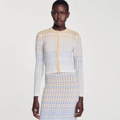Femme SANDRO Gilet En Maille Dégradée