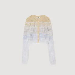 Femme SANDRO Gilet En Maille Dégradée