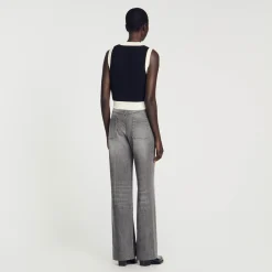 Femme SANDRO Gilet En Maille Sans Manches