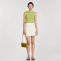 Femme SANDRO Gilet En Maille Sans Manches