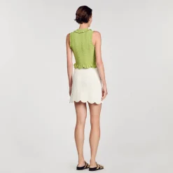 Femme SANDRO Gilet En Maille Sans Manches