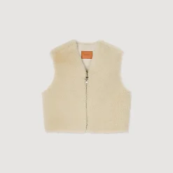 Homme SANDRO Gilet Sans Manches En Mouton Retourné