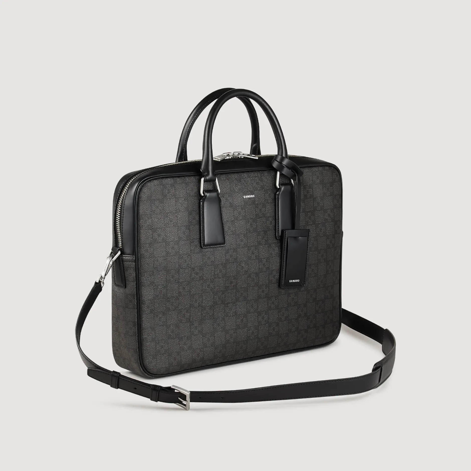 Homme SANDRO Grand Briefcase Square Cross