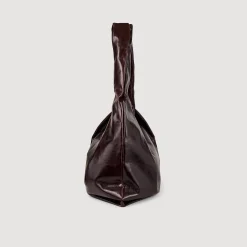 Femme SANDRO Grand Sac En Cuir Brillant