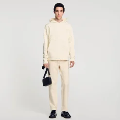 Homme SANDRO Hoodie à Capuche Orné De Fleurs