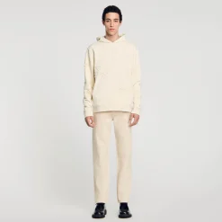 Homme SANDRO Hoodie à Capuche Orné De Fleurs