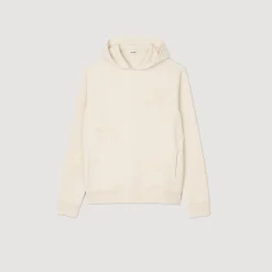 Homme SANDRO Hoodie à Capuche Orné De Fleurs