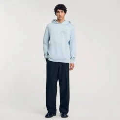 Homme SANDRO Hoodie Fleur à Capuche
