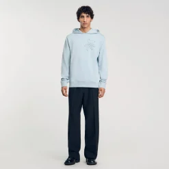 Homme SANDRO Hoodie Fleur à Capuche