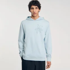 Homme SANDRO Hoodie Fleur à Capuche