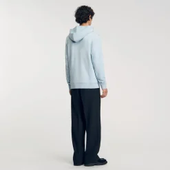 Homme SANDRO Hoodie Fleur à Capuche