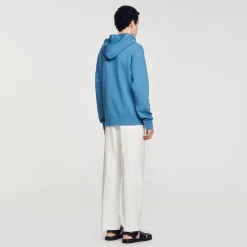 Homme SANDRO Hoodie Fleur En Coton