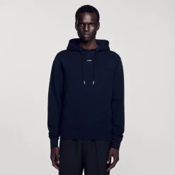 Femme/Homme SANDRO Hoodie Homme Brodé En Coton Biologique