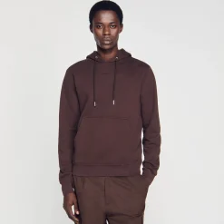 Femme/Homme SANDRO Hoodie Homme Brodé En Coton Biologique