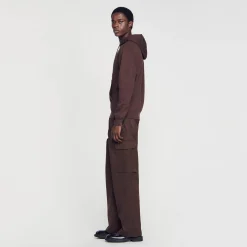 Femme/Homme SANDRO Hoodie Homme Brodé En Coton Biologique