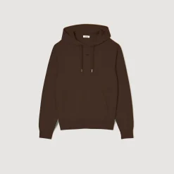 Femme/Homme SANDRO Hoodie Homme Brodé En Coton Biologique
