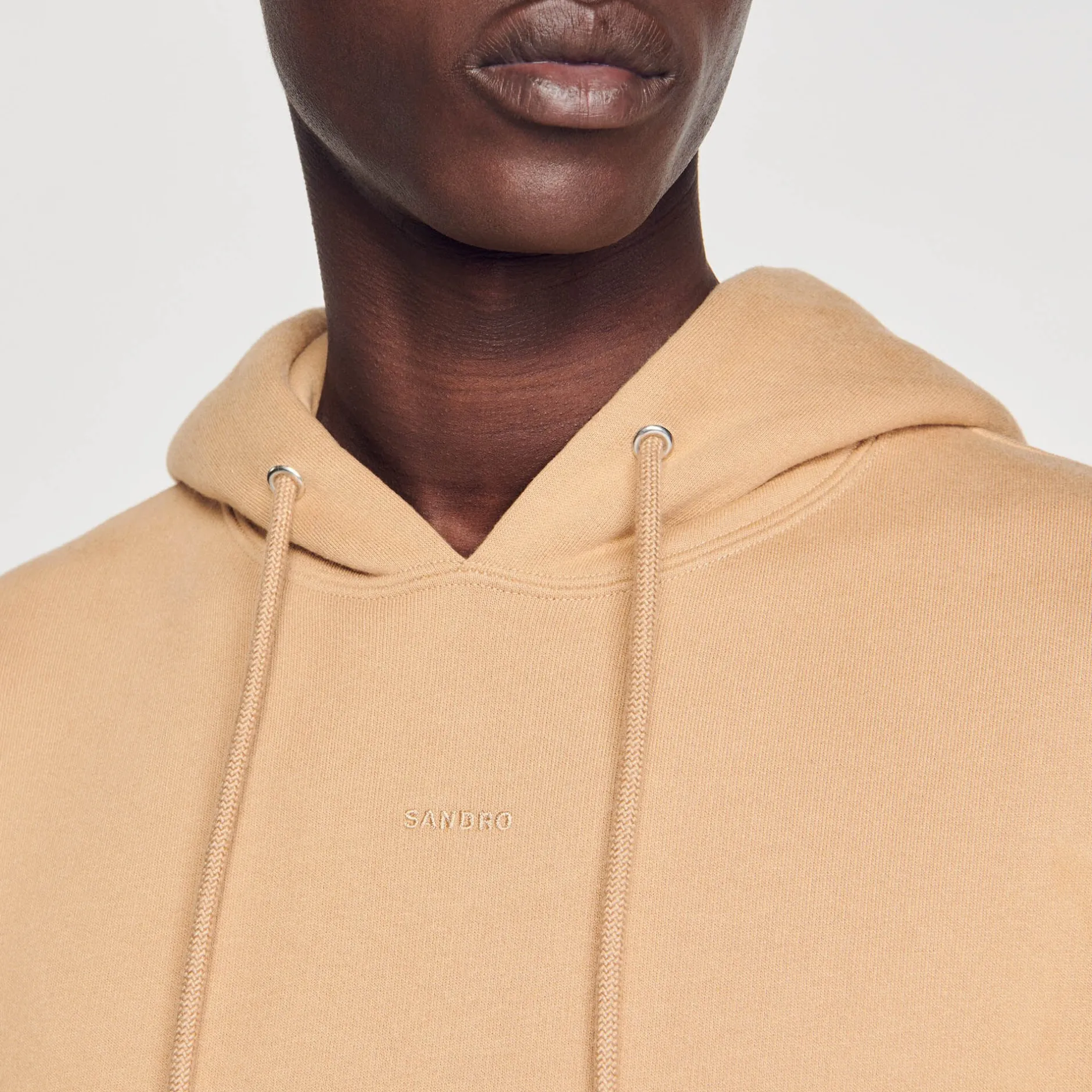 Femme/Homme SANDRO Hoodie Homme Brodé En Coton Biologique