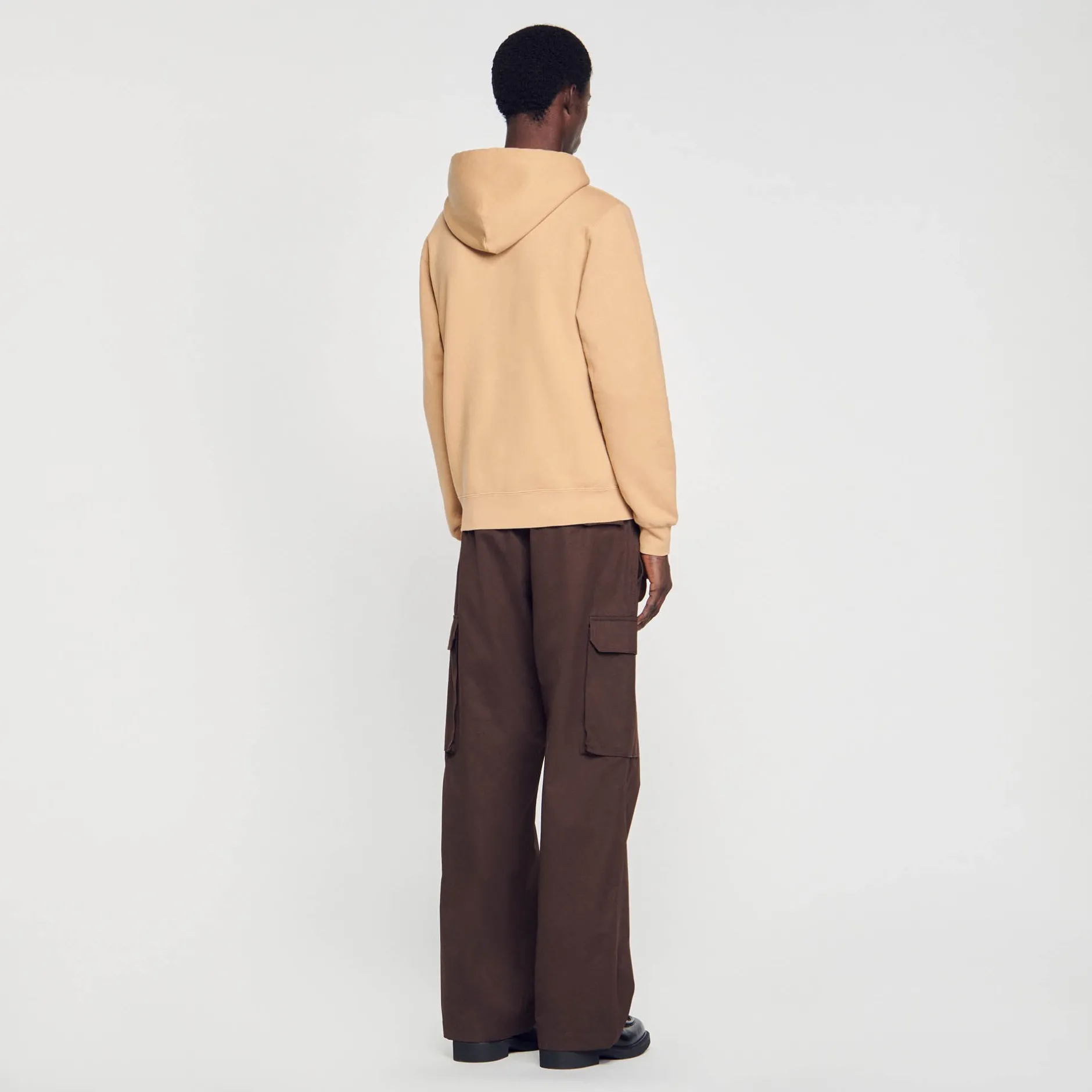 Femme/Homme SANDRO Hoodie Homme Brodé En Coton Biologique