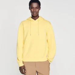 Femme/Homme SANDRO Hoodie Homme Brodé En Coton Biologique