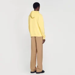 Femme/Homme SANDRO Hoodie Homme Brodé En Coton Biologique