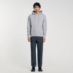 Homme SANDRO Hoodie Homme Brodé En Coton Biologique
