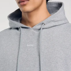 Homme SANDRO Hoodie Homme Brodé En Coton Biologique