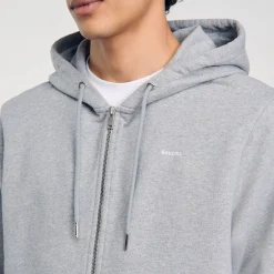 Homme SANDRO Hoodie Homme Brodé En Coton Biologique