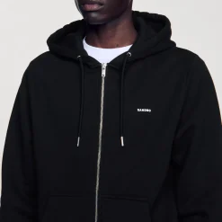 Homme SANDRO Hoodie Molletonné à Capuche