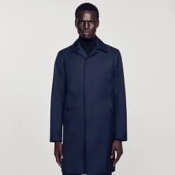 Homme SANDRO Imperméable Mac En Tissu Technique