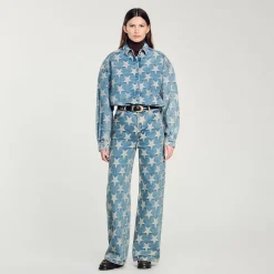 Femme SANDRO Jean à Jacquard étoiles