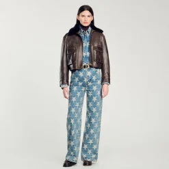Femme SANDRO Jean à Jacquard étoiles