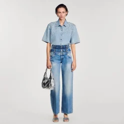 Femme SANDRO Jean à Triple Ceinture