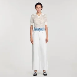 Femme SANDRO Jean Double Ceinture Bicolore