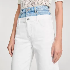 Femme SANDRO Jean Double Ceinture Bicolore