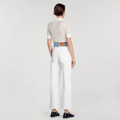 Femme SANDRO Jean Double Ceinture Bicolore