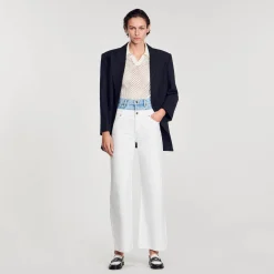Femme SANDRO Jean Double Ceinture Bicolore