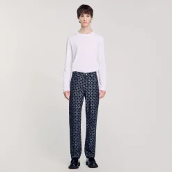Homme SANDRO Jean Droit Square Cross