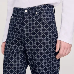Homme SANDRO Jean Droit Square Cross