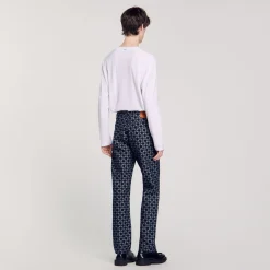 Homme SANDRO Jean Droit Square Cross