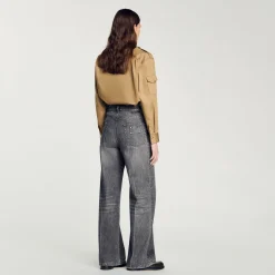Femme SANDRO Jean Droit Taille Basse