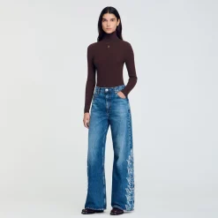 Femme SANDRO Jean Flare Flammes