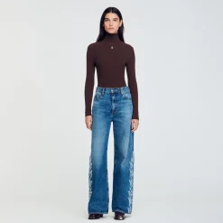 Femme SANDRO Jean Flare Flammes