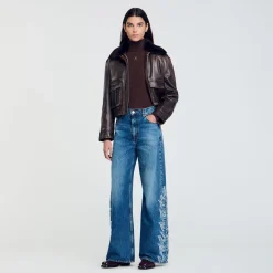 Femme SANDRO Jean Flare Flammes