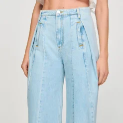 Femme SANDRO Jean Large à Plis Creux